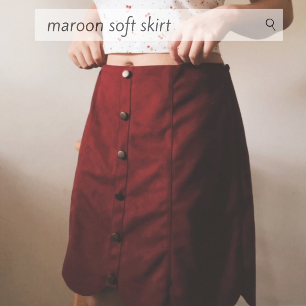 soft maroon skirt